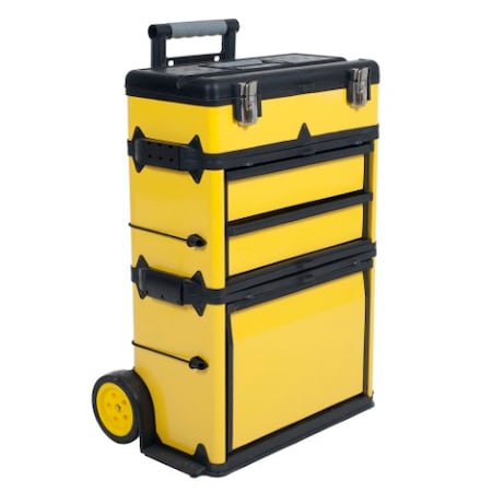 Fleming Supply Fleming Supply Portable Rolling Toolbox, Mobile Workshop with 4 Drawers and a Telescopic Handle 823239EBO